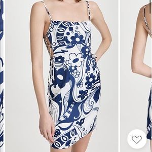 NWT WAYF Ashbury Side Lace Up Mini Dress (M)